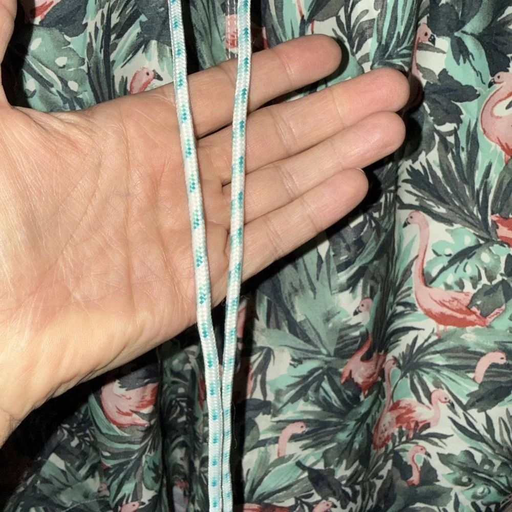 Good fellow flamingo/palm print swim trunks mens XXL L bathing suit short